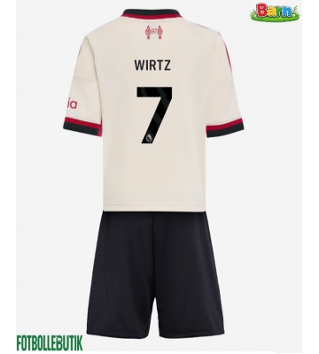 Liverpool Florian Wirtz #7 Bortaställ Barn 2025-26 Kortärmad (+ Korta byxor)